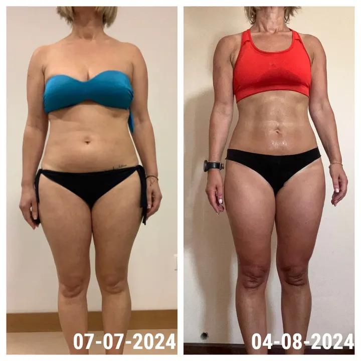 Antes e depois de uma aluna InShape: Menos gordura, muito mais definição