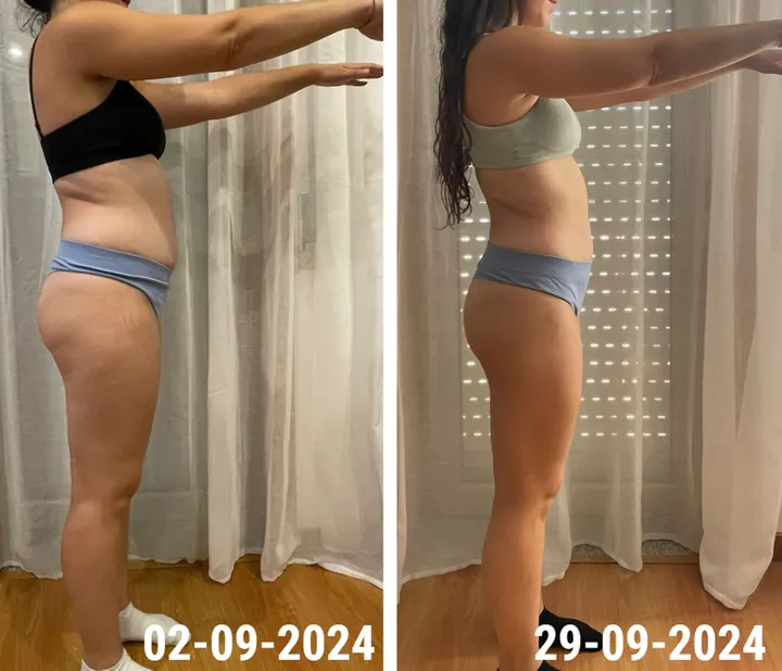 Antes e depois de uma aluna InShape: Mais confiança ao espelho
