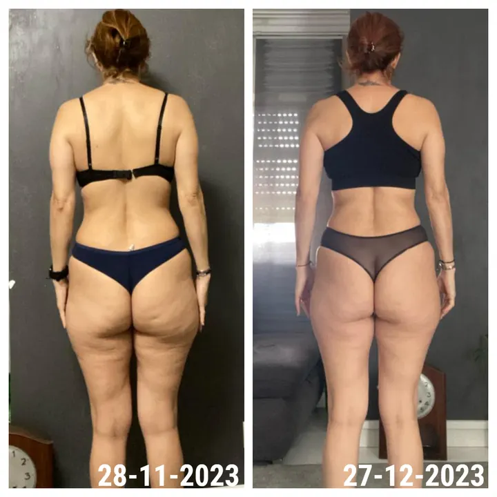 Antes e depois de uma aluna InShape: Corpo mais firme em poucas semanas